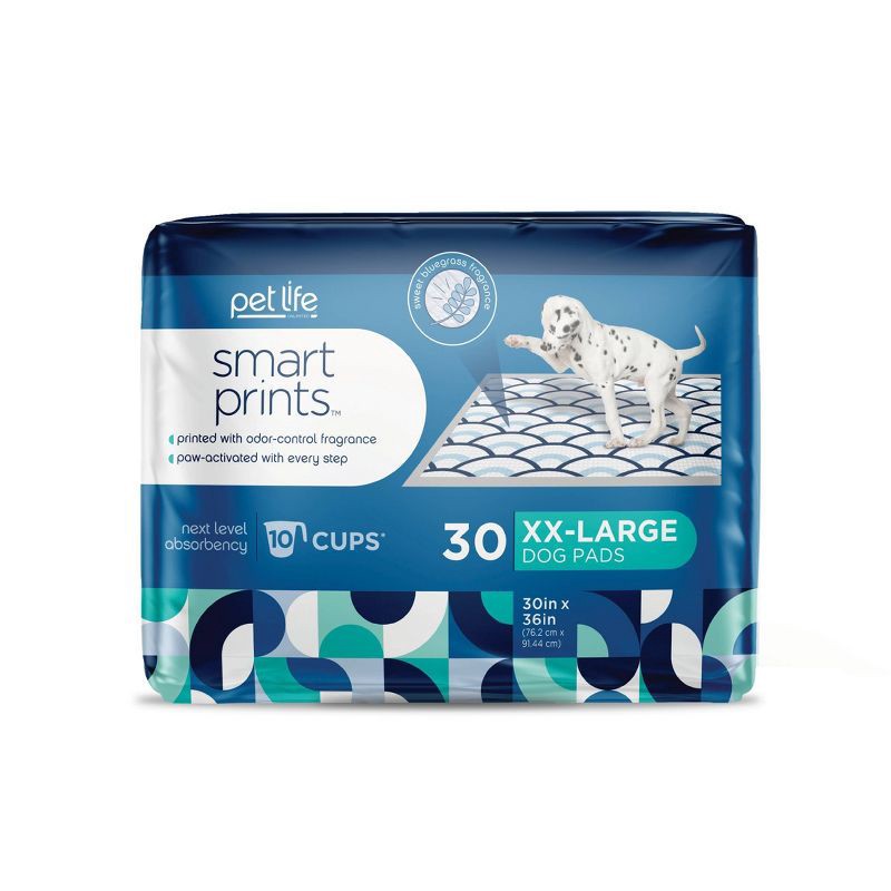 slide 1 of 6, Pet Life Unlimited Puppy Smart Prints Training Dog Pads - XXL - 30ct, 30 ct