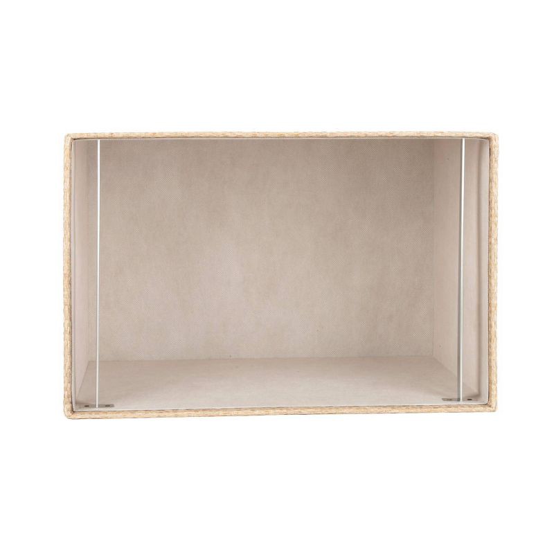 slide 5 of 5, Woven File Box Taupe - Threshold™: Office Desk Organizer, Supplies Holder, , 11.5" H x 14" D x 9" W, 1 ct