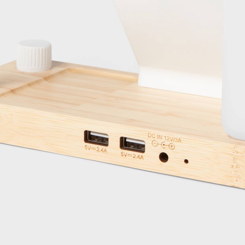 slide 4 of 4, Desk Lamp with Wireless Charging and Storage (Includes LED Light Bulb) - Brightroom™: Table Lamp, Desk Organizer, USB Port, 1 ct