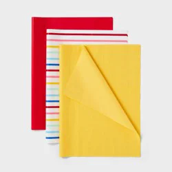 20ct Tissue Paper Red/Yellow/Multi Stripe Print - Spritz™