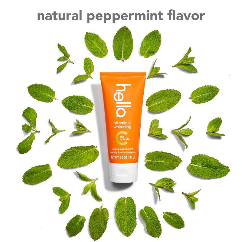 slide 5 of 17, hello Vitamin C Teeth Whitening Toothpaste with Fluoride - Natural Peppermint - 4oz, 4 oz