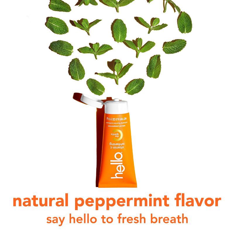 slide 16 of 17, hello Vitamin C Teeth Whitening Toothpaste with Fluoride - Natural Peppermint - 4oz, 4 oz