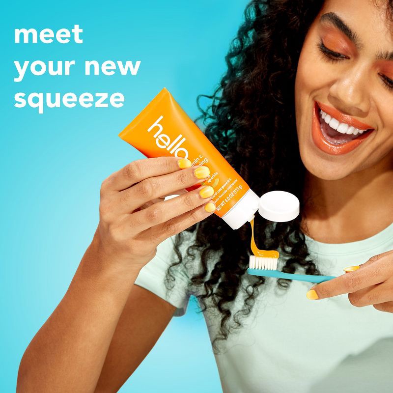 slide 17 of 17, hello Vitamin C Teeth Whitening Toothpaste with Fluoride - Natural Peppermint - 4oz, 4 oz