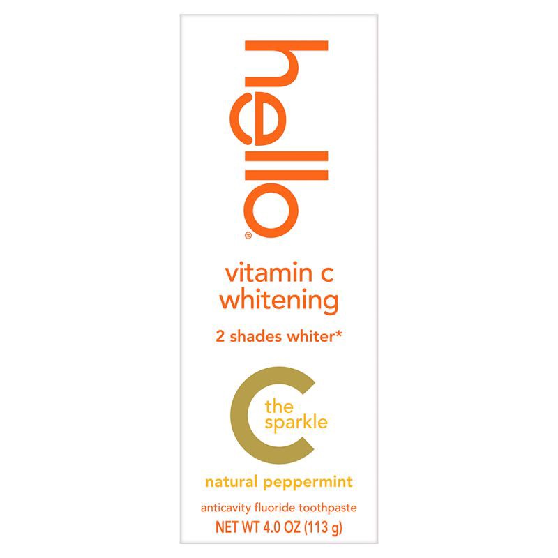 slide 10 of 17, hello Vitamin C Teeth Whitening Toothpaste with Fluoride - Natural Peppermint - 4oz, 4 oz