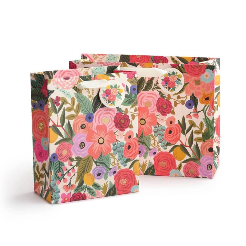 slide 2 of 3, Rifle Paper Co. Garden Party Cub Gift Bag: Floral Paper Gift Bag for All Occasions, 10" x 7.8" x 4", 1 ct