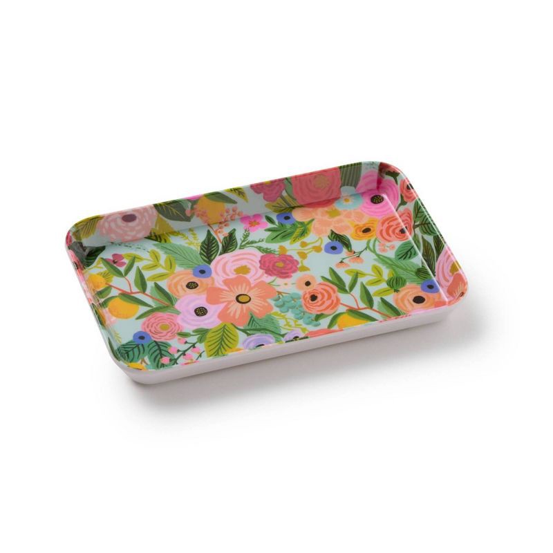 slide 2 of 3, Rifle Paper Co. Garden Party Trinket Tray: Multicolored Decorative Tray, Melamine and Resin, 5.7" x 8.3" x 0.75", 1 ct