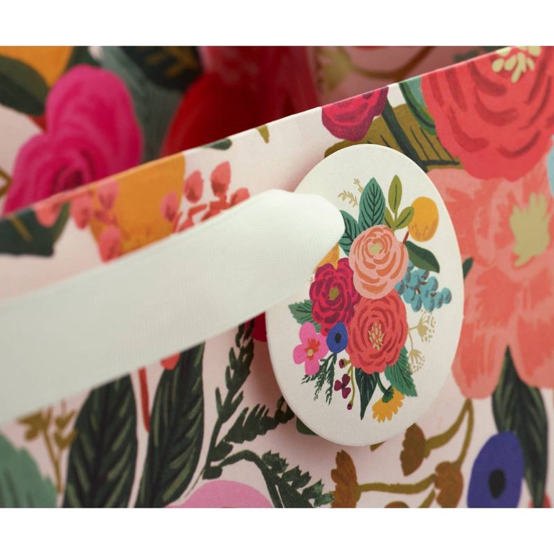 slide 3 of 3, Rifle Paper Co. Garden Party Vogue Gift Bag: Floral Botanical Design, Multi-Colored, 10" x 12.7" x 5", All Occasions, 1 ct