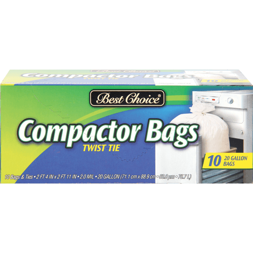 slide 1 of 1, Best Choice Compactor Bag, 10 ct