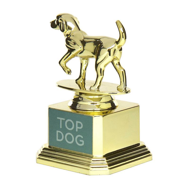 slide 2 of 3, Original Spec Top Dog Trophy: Gold Dog Show Award, Indoor Decorative Object, Animal Figurine, Paper Riot Co., 1 ct