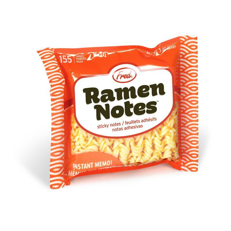 slide 2 of 5, Ramen Blank Notes: Fred & Friends Sticky Notes, Cute Office Supplies, 150 Sheets, 3x3.5 Inches, Uncoated Paper Basics, 1 ct