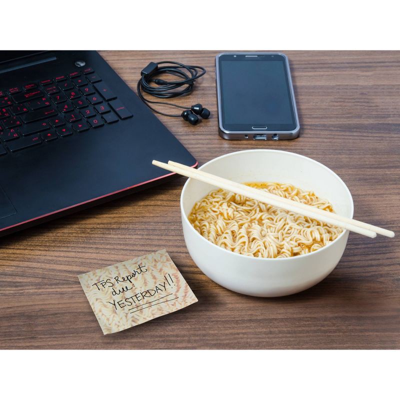 slide 5 of 5, Ramen Blank Notes: Fred & Friends Sticky Notes, Cute Office Supplies, 150 Sheets, 3x3.5 Inches, Uncoated Paper Basics, 1 ct