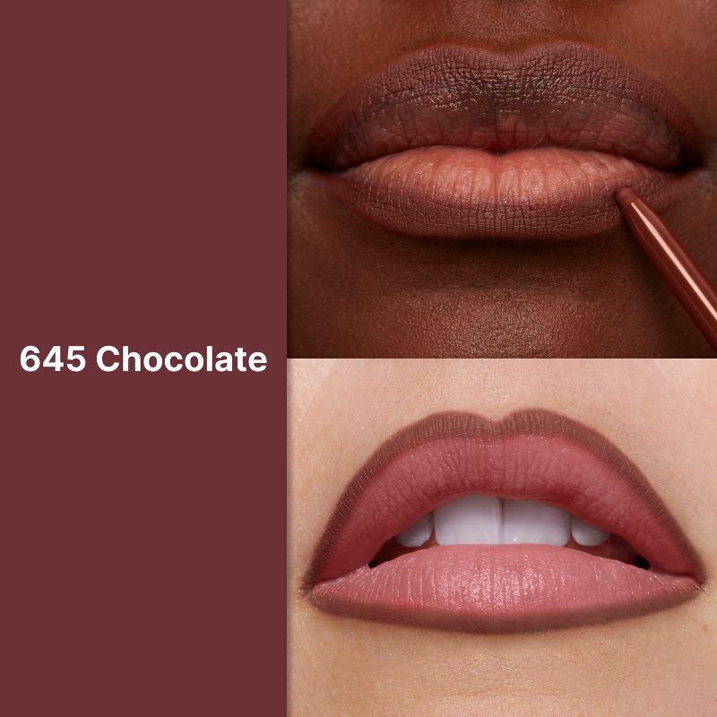 slide 3 of 7, Revlon ColorStay Lip Liner with Built in Sharpener - 645 Chocolate - 0.01oz, 0.01 oz