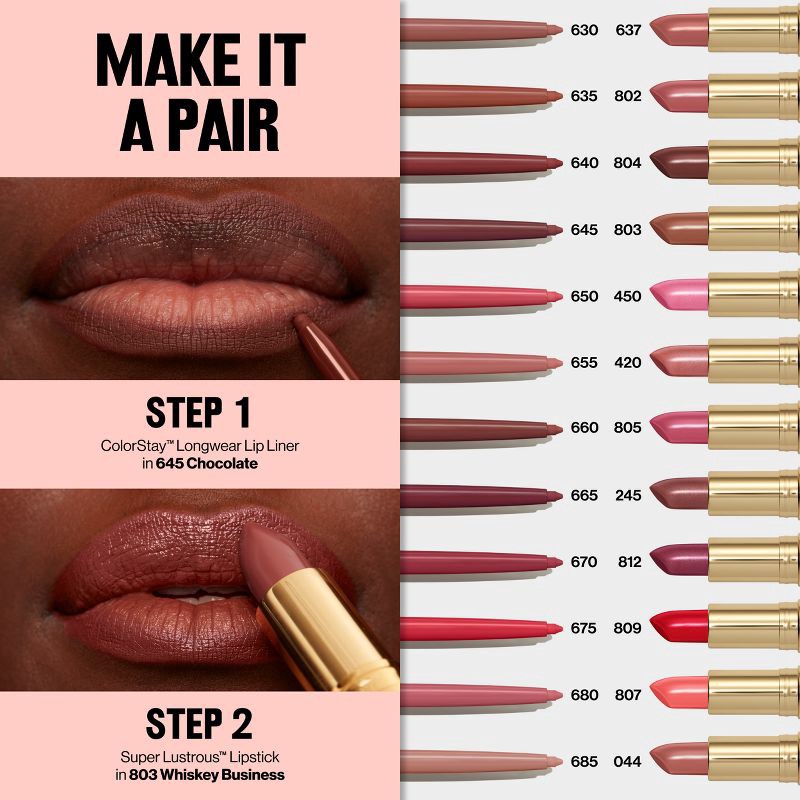 slide 7 of 7, Revlon ColorStay Lip Liner with Built in Sharpener - 675 Red - 0.01oz, 0.01 oz