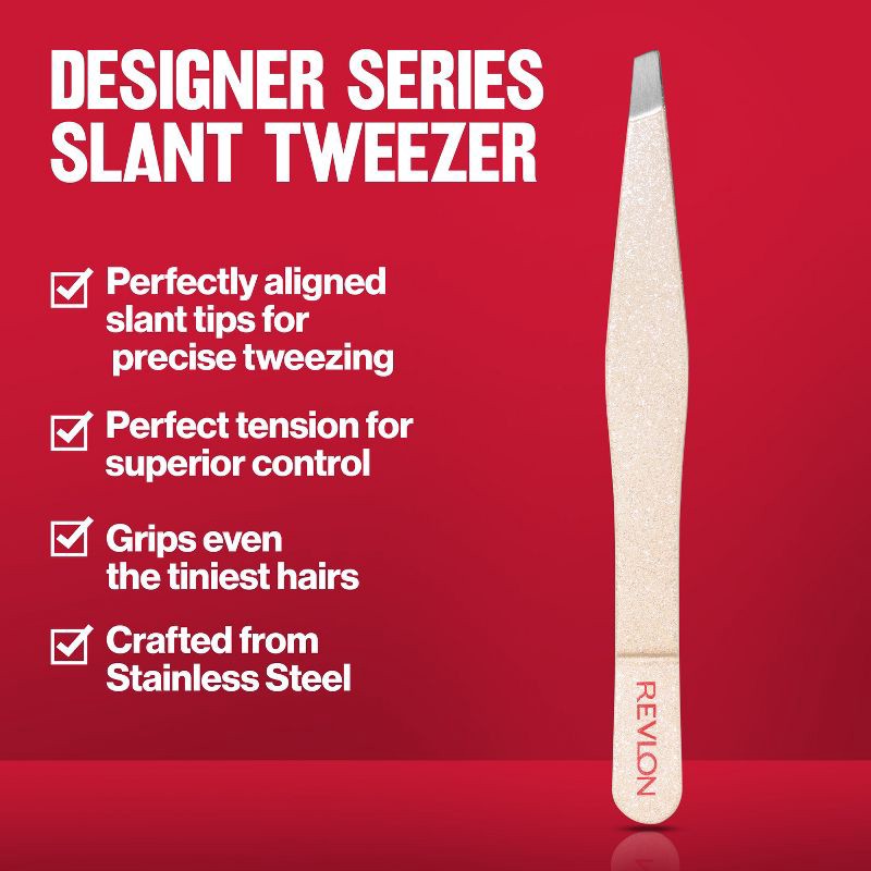 slide 3 of 13, Revlon Designer Series Slant Tweezer, 1 ct