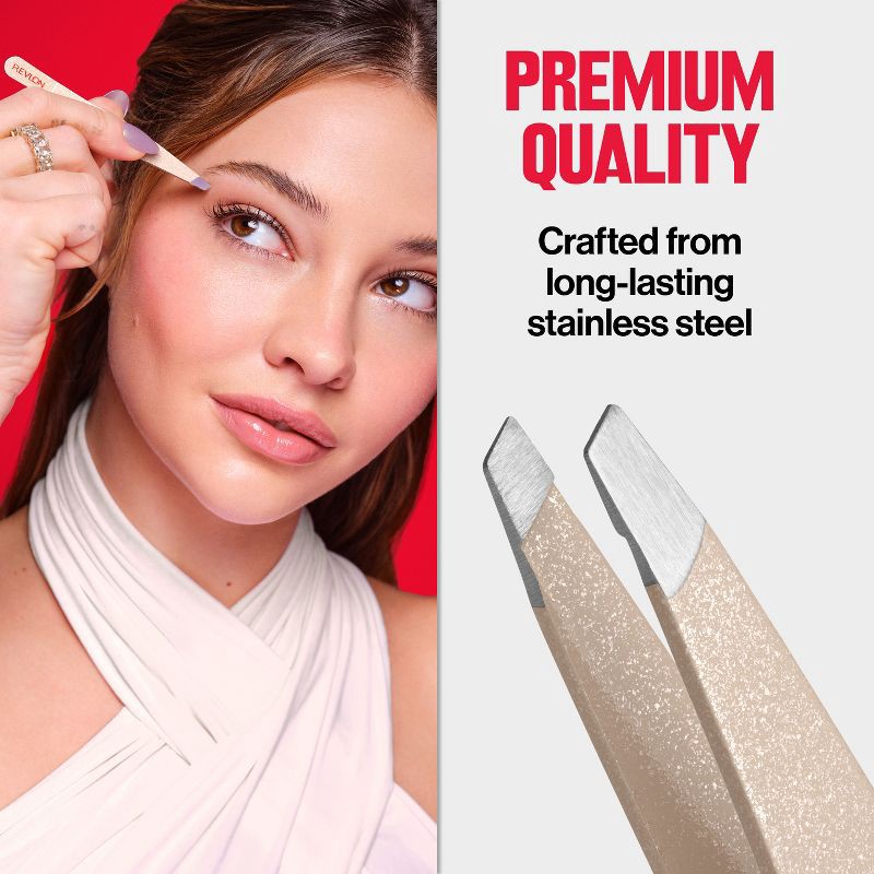 slide 4 of 13, Revlon Designer Series Slant Tweezer, 1 ct