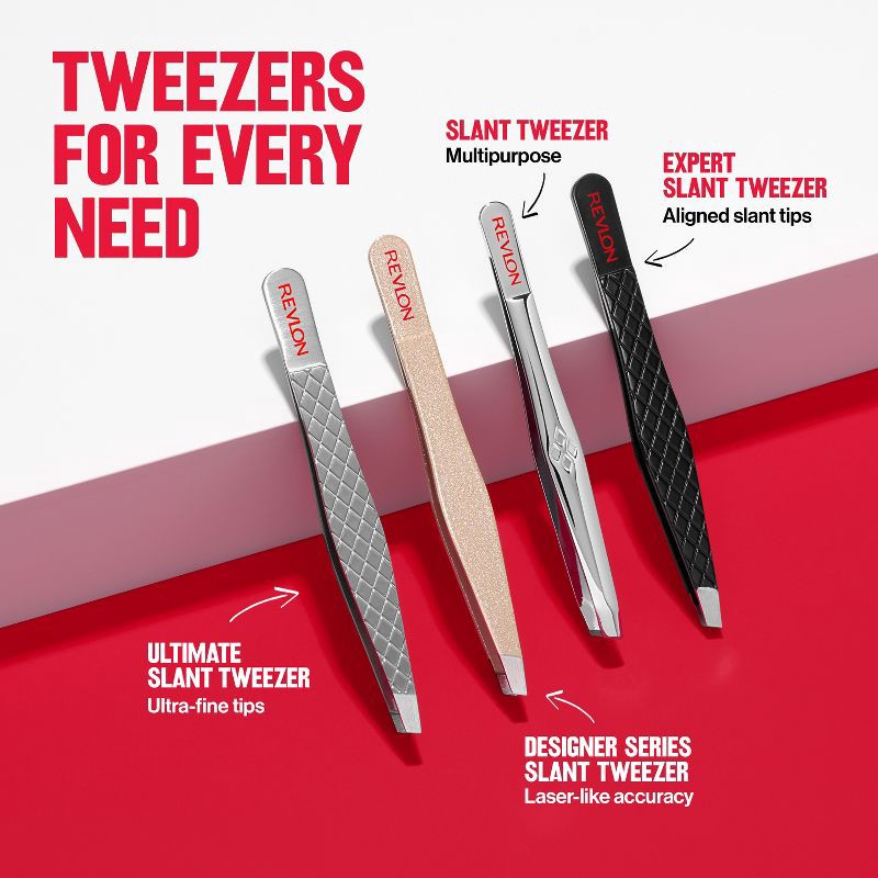 slide 7 of 13, Revlon Designer Series Slant Tweezer, 1 ct