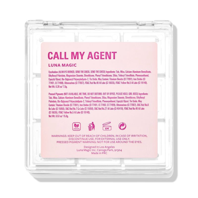 slide 3 of 3, LUNA MAGIC Eyeshadow Palette - Call My Agent - 0.79oz, 0.79 oz