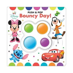 Disney Baby: Bouncy Day! Push & Pop - by Pi Kids (Board Book)