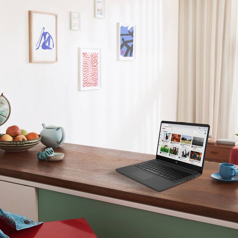 slide 3 of 14, HP Inc. HP 14" Touchscreen Laptop - Intel Celeron - 4GB RAM - 64GB eMMC Storage - Windows 11 - Black (14-dq0706tg), 1 ct