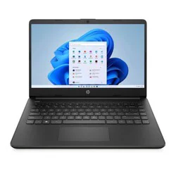 HP Inc. HP 14" Touchscreen Laptop - Intel Celeron - 4GB RAM - 64GB eMMC Storage - Windows 11 - Black (14-dq0706tg)