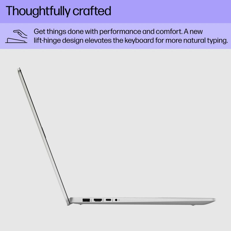 slide 5 of 15, HP Inc. HP 17.3" HD+ Touchscreen Laptop - Intel Pentium - 4GB RAM - 128GB SSD Storage - Silver (17-cn0001tg), 1 ct