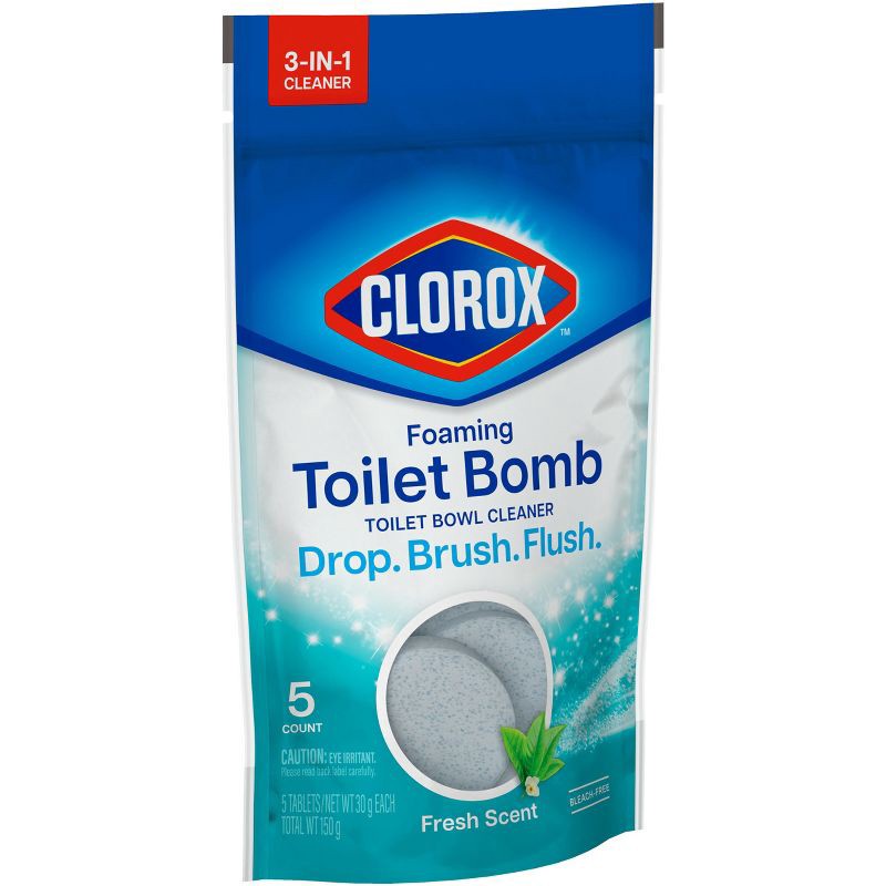 slide 8 of 13, Clorox Fresh Scent Foaming Toilet Bomb Toilet Bowl Cleaner - 5ct, 5 ct