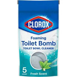 Clorox Fresh Scent Foaming Toilet Bomb Toilet Bowl Cleaner - 5ct