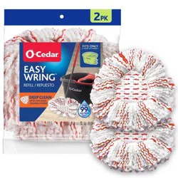 O-Cedar EasyWring Deep Clean Mop Head Replacement - 2ct: Microfiber, Multipurpose, Multi-Surface Use, Unscented