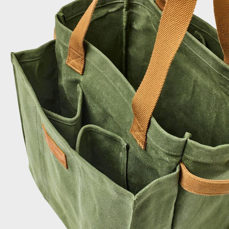 slide 2 of 3, Hilton Carter for Target 20 oz. Boxy Waxed Canvas Garden Tote Green, 20 oz