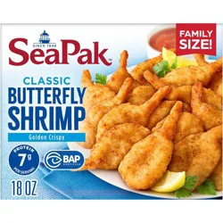 Sea Pak Butterfly Shrimp with Crispy Breading - Frozen - 18oz