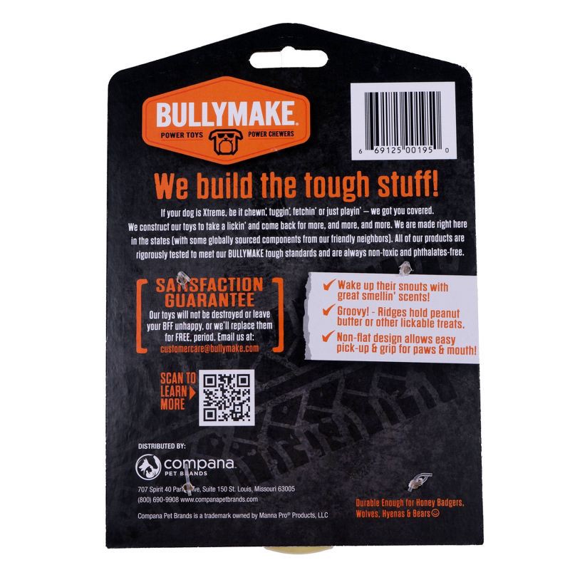 slide 2 of 5, Bullymake Yellow Pineapple with Bacon Flavor Tough Chew Dog Toy, 1 ct