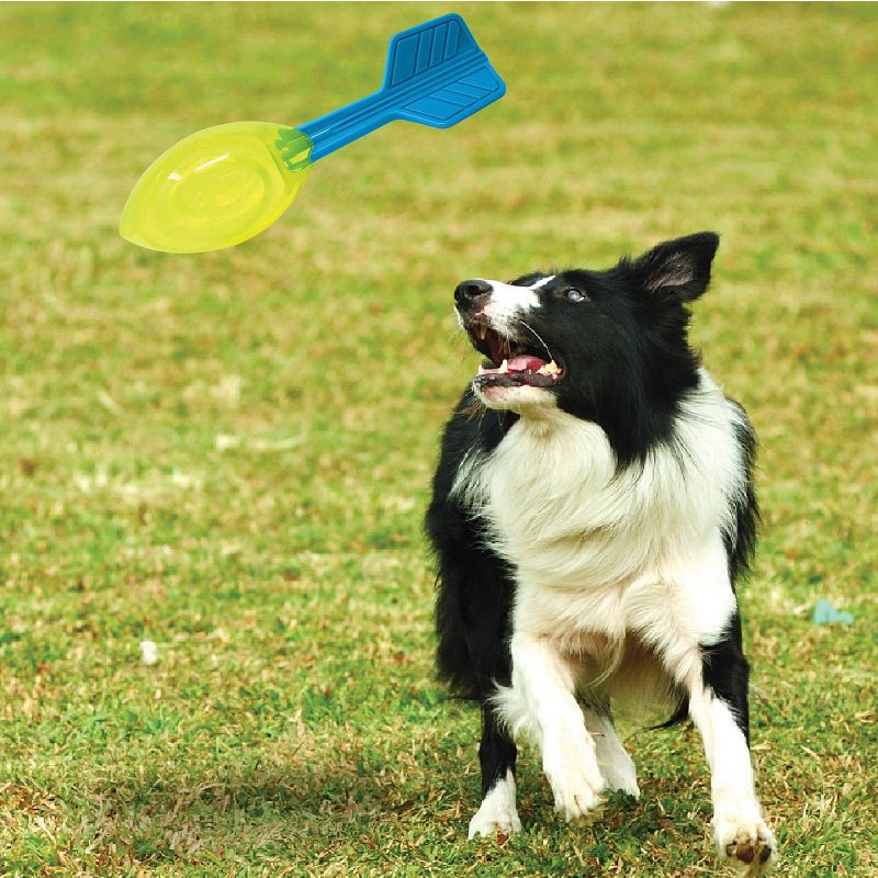 slide 6 of 7, NERF 12" TPR Squeak Vortex Interactive Dog Toy - Green/Blue, 1 ct