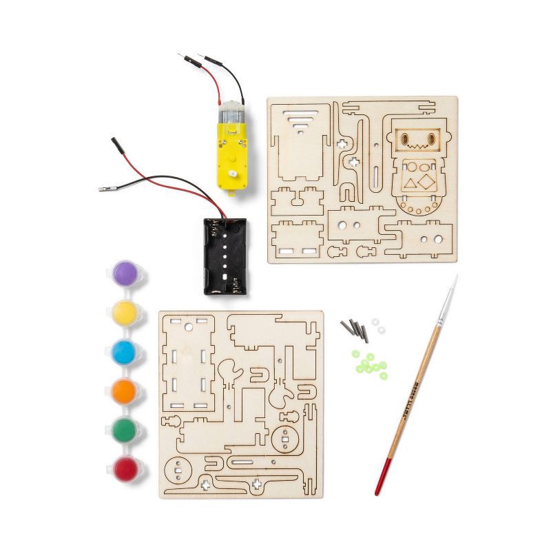 slide 2 of 5, Create-Your-Own Wood Walking Robot Kit - Mondo Llama™, 1 ct
