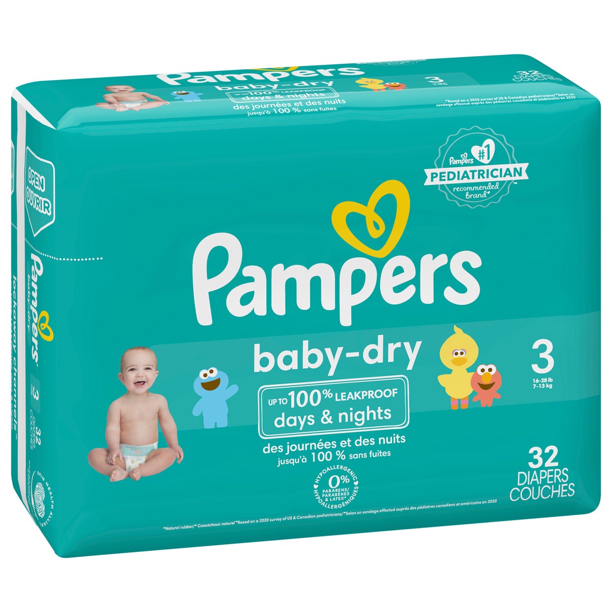 slide 2 of 4, Pampers Baby Dry Diapers Size 3 32 Count, 32 ct