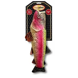 Pawprintz Fish Dog Toy: Nylon, Chew, Tug, Fetch, 0.39 lbs