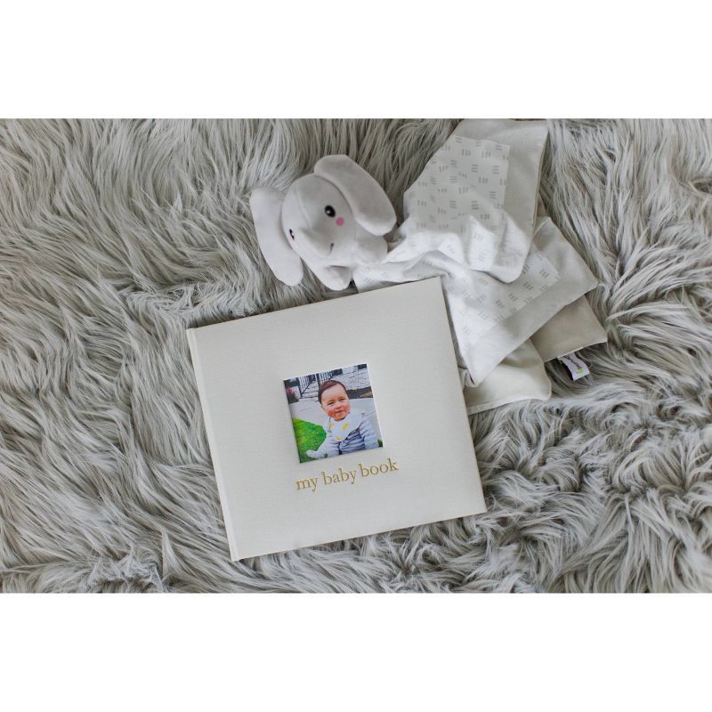 slide 6 of 9, Pearhead Linen Babybook, 1 ct