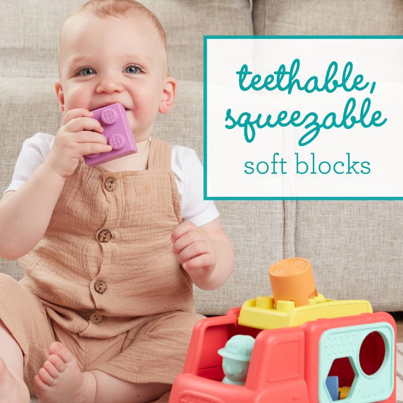 slide 3 of 8, Infantino Super Soft 1st Stack and Go Explorers Stacking Toy Playset - Fire Truck, 1 ct