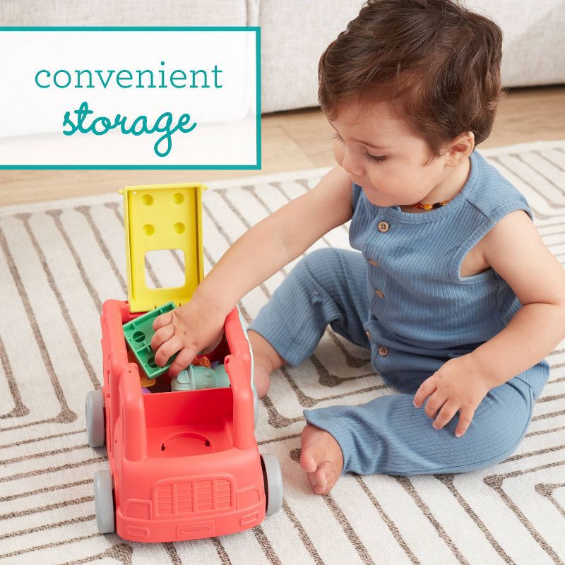 slide 4 of 8, Infantino Super Soft 1st Stack and Go Explorers Stacking Toy Playset - Fire Truck, 1 ct