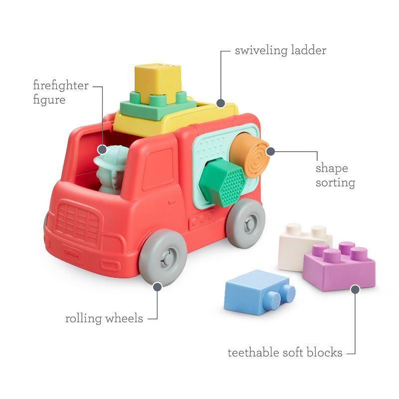 slide 5 of 8, Infantino Super Soft 1st Stack and Go Explorers Stacking Toy Playset - Fire Truck, 1 ct