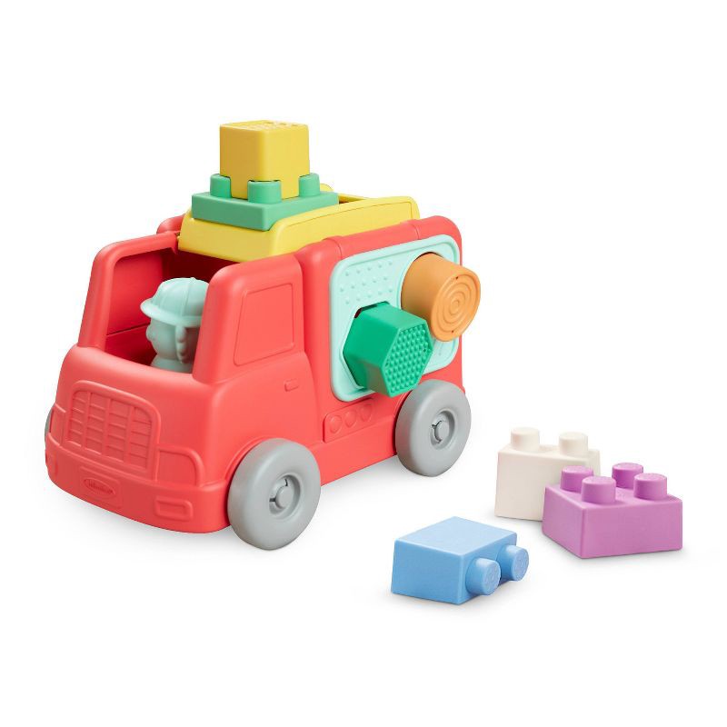 slide 1 of 8, Infantino Super Soft 1st Stack and Go Explorers Stacking Toy Playset - Fire Truck, 1 ct
