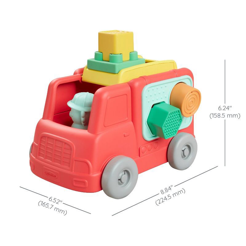 slide 6 of 8, Infantino Super Soft 1st Stack and Go Explorers Stacking Toy Playset - Fire Truck, 1 ct