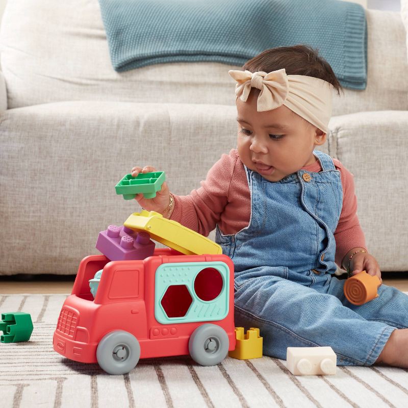 slide 8 of 8, Infantino Super Soft 1st Stack and Go Explorers Stacking Toy Playset - Fire Truck, 1 ct