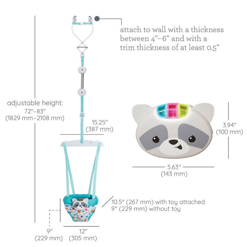 slide 8 of 8, Infantino Up and Away Music and Lights Doorway Baby Jumper, 1 ct