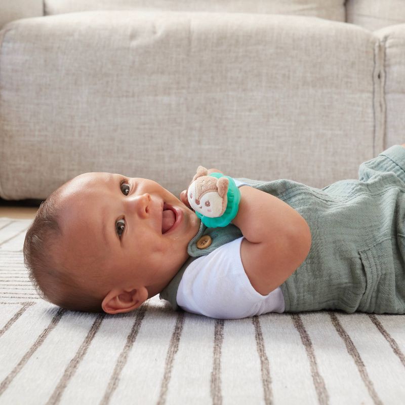 slide 5 of 6, Infantino Wrist Rattles - Fox and Deer, 1 ct