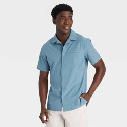Men's Everyday Woven Shirt - All In Motion™ Airway Blue XXL