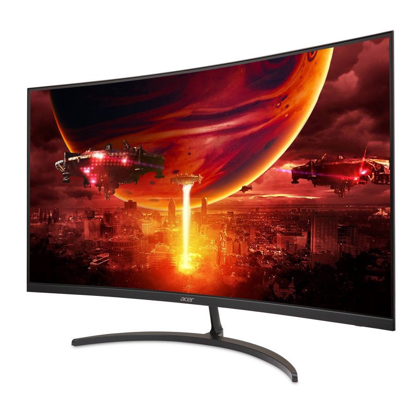 slide 3 of 9, Acer Nitro 31.5" Curved 1080p 180Hz FreeSync Premium Gaming Monitor: VA Panel, 1ms Response, 1 ct