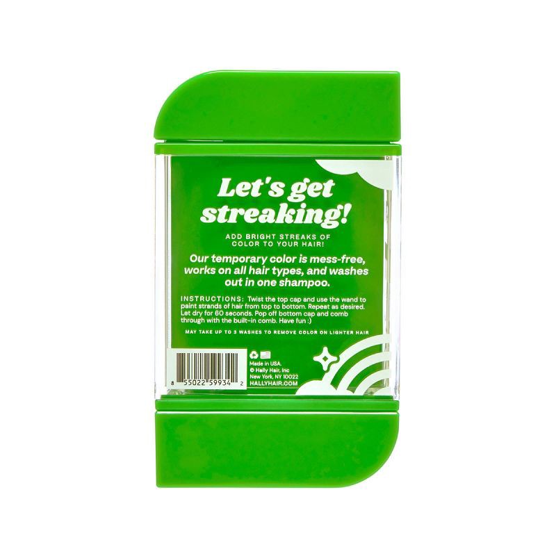 slide 2 of 6, Hally Shade Stix Temporary Wash Out Hair Color - Green - 0.4oz, 0.4 oz