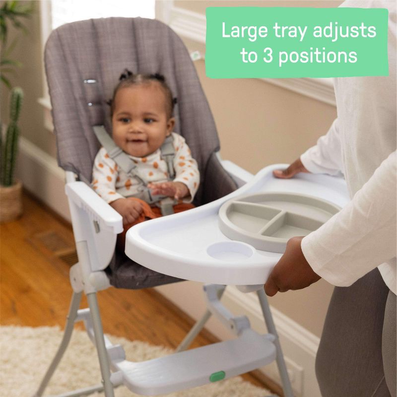 slide 4 of 15, Ingenuity Sun Valley Compact High Chair – Gray, 1 ct