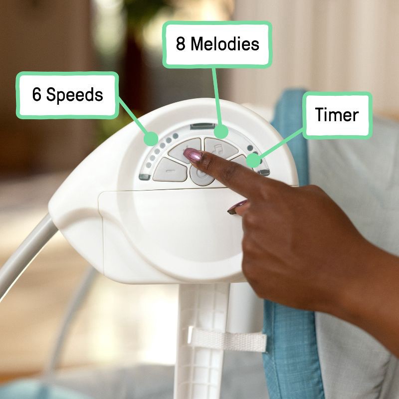 slide 3 of 15, Ingenuity Sun Valley Canopy Portable Swing - Teal, 1 ct