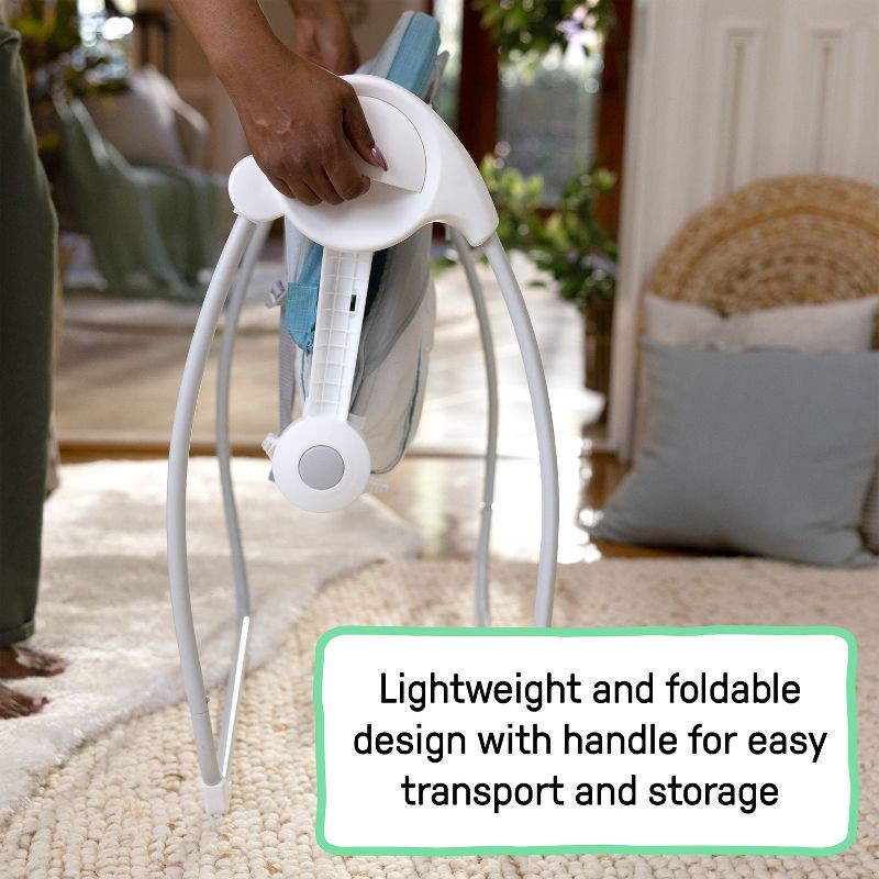 slide 5 of 15, Ingenuity Sun Valley Canopy Portable Swing - Teal, 1 ct